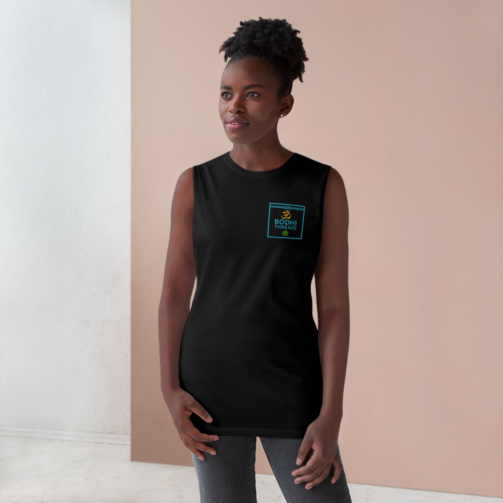 Unisex 100% Cotton OM Symbol Geometric Nature Tank Top