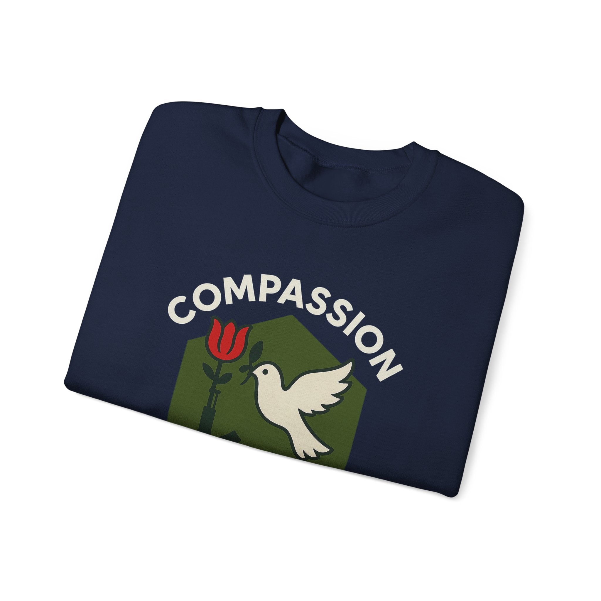 Cotton Polyester Compassion Badge Sweatshirt - Kindness Purpose