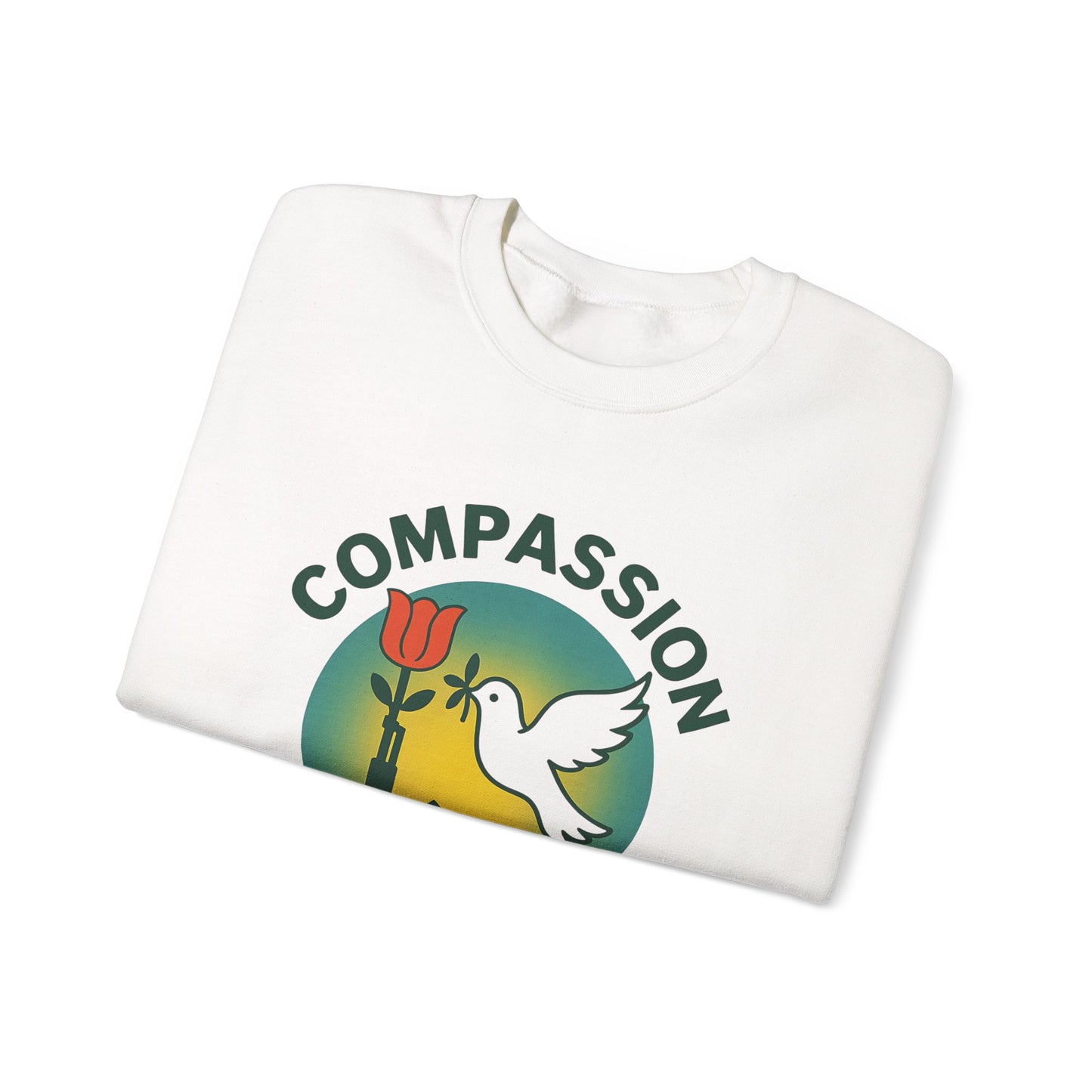 Cotton – Polyester Glowing Compassion Sweatshirt – Wear Kindness with Purpose.