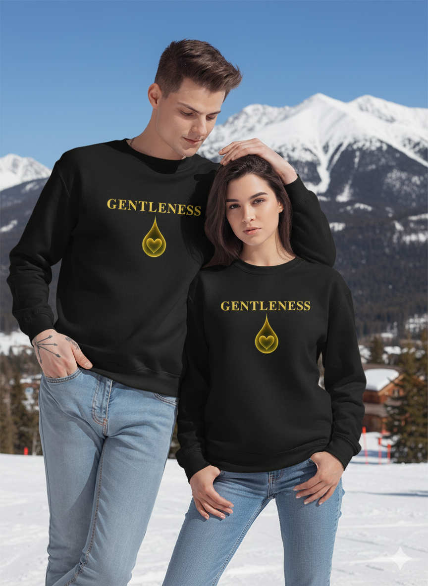 Cotton Polyester Blend Gentleness Sweatshirt - Heartfelt Design