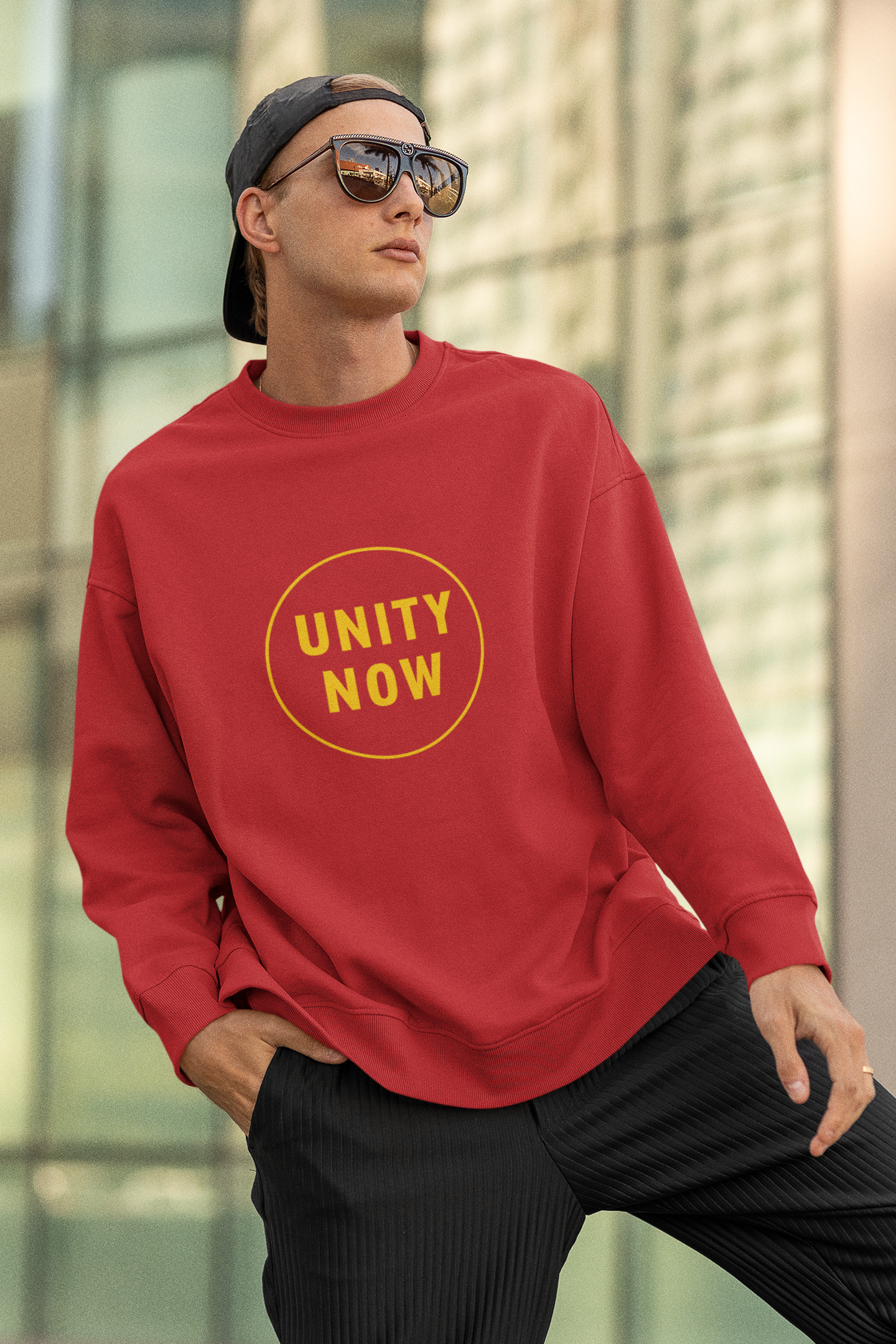 Cotton Polyester Blend NOW Sweatshirt - Bold Collective Change