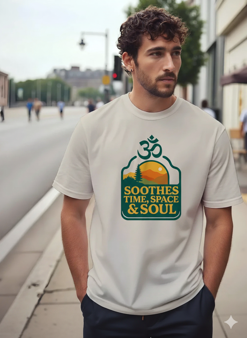 Unisex 100% Cotton OM Symbol Geometric Nature Tee