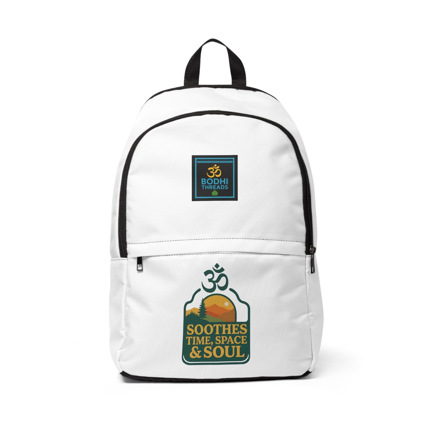 Unisex Fabric Backpack with OM Symbol, Nature Design.