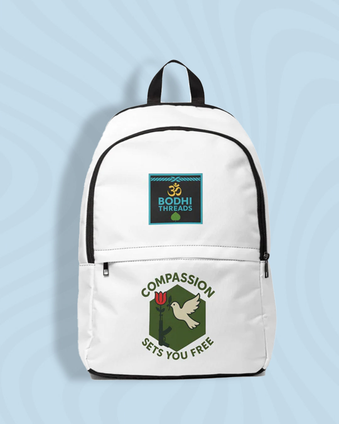 Compassion Badge Unisex Fabric Backpack - Wear Kindness with Purpose