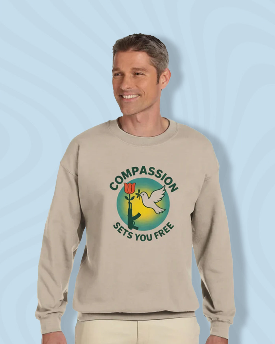Cotton Polyester Glowing Compassion Sweatshirt – Wear Kindness with Purpose
