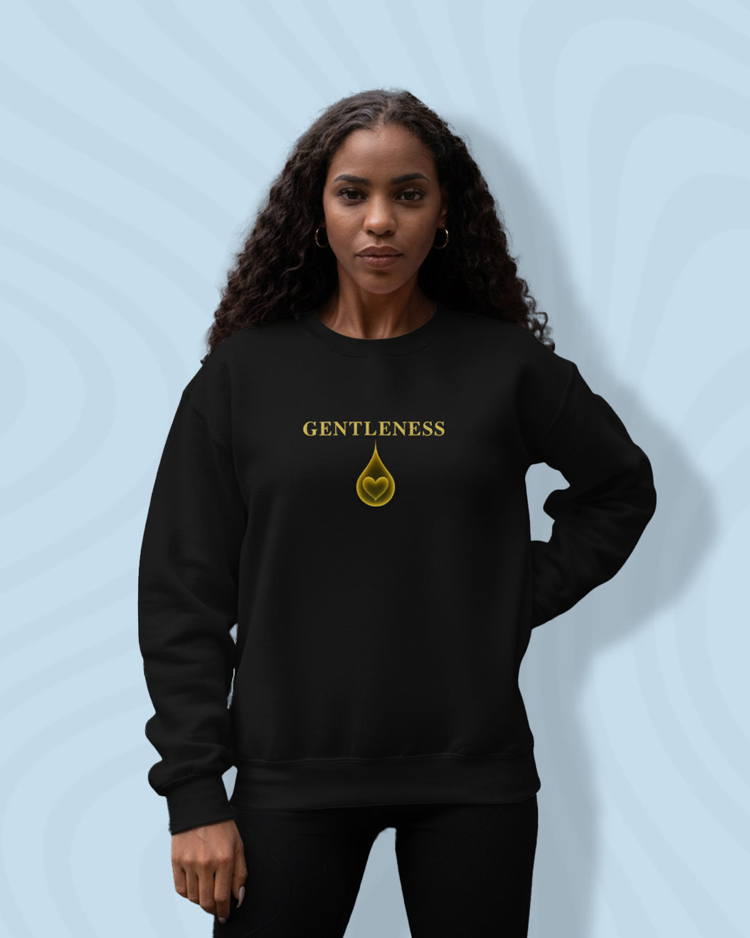 Cotton Polyester Blend Gentleness Sweatshirt - Heartfelt Design