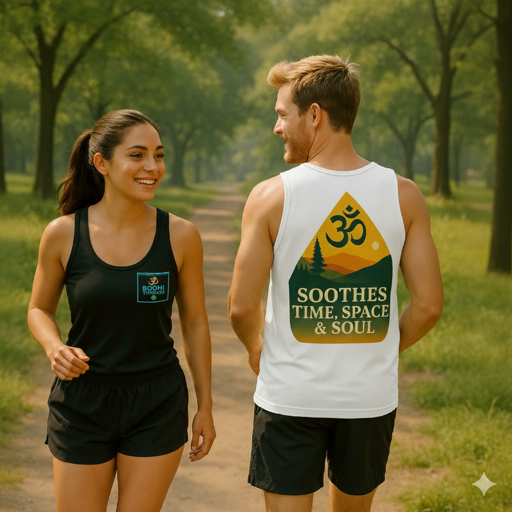 Unisex 100% Cotton OM Symbol Geometric Nature Tank Top