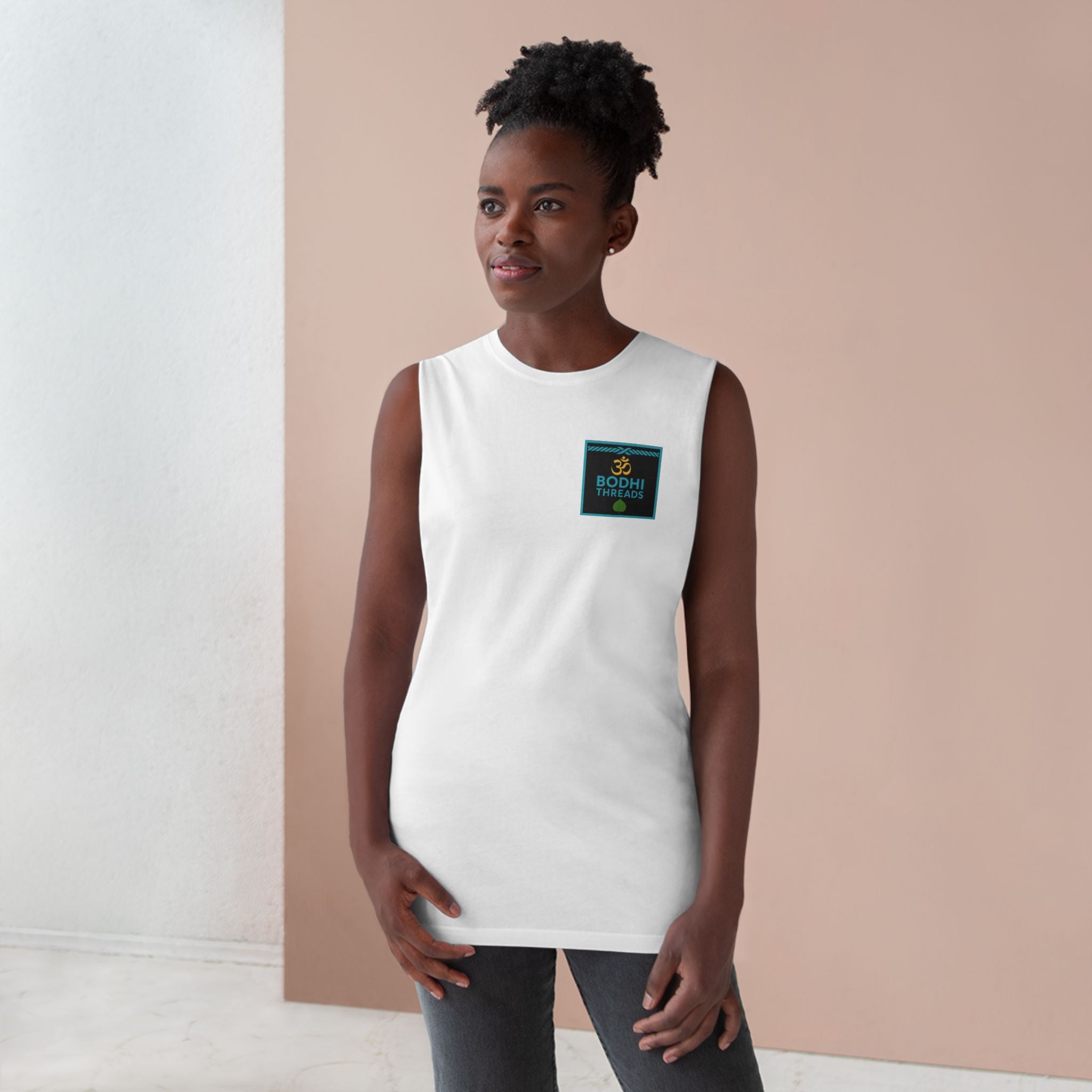Unisex 100% Cotton OM Symbol Geometric Nature Tank Top