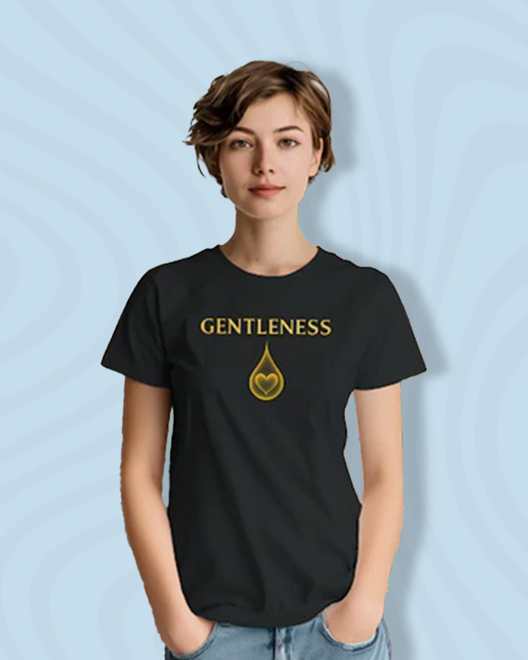Unisex 100% Cotton Gentleness Tee - Heartfelt Design