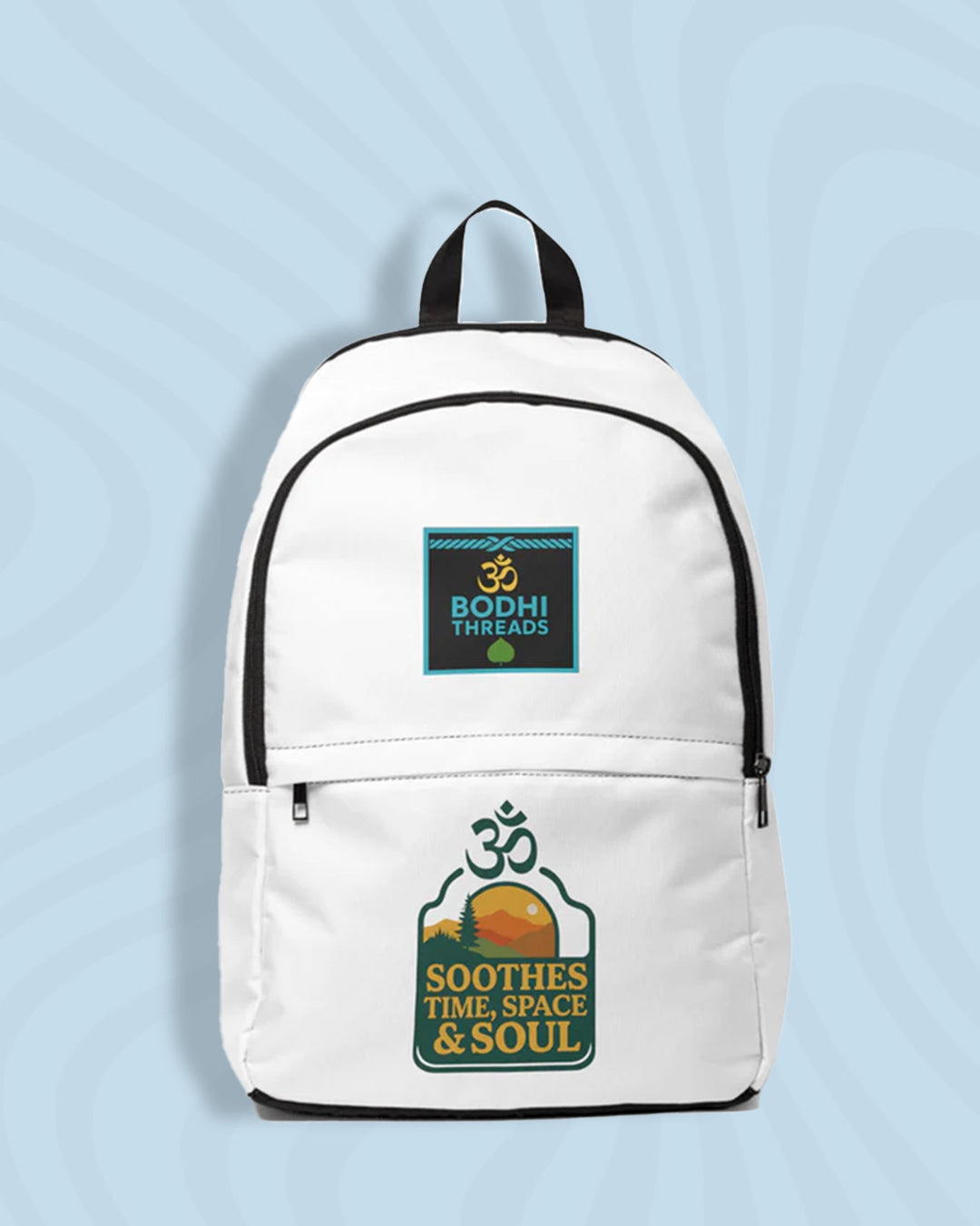 Unisex Fabric Backpack with OM Symbol - Nature Design