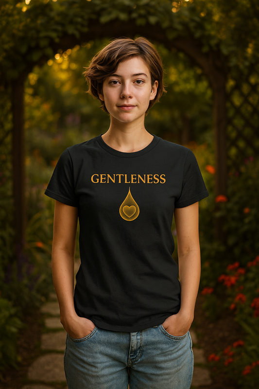 Unisex 100% Cotton Gentleness Tee – A Heartfelt Design showing you Care.