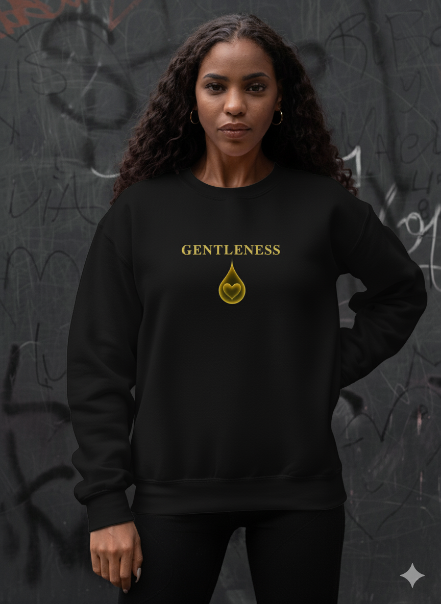 Cotton Polyester Blend Gentleness Sweatshirt - Heartfelt Design