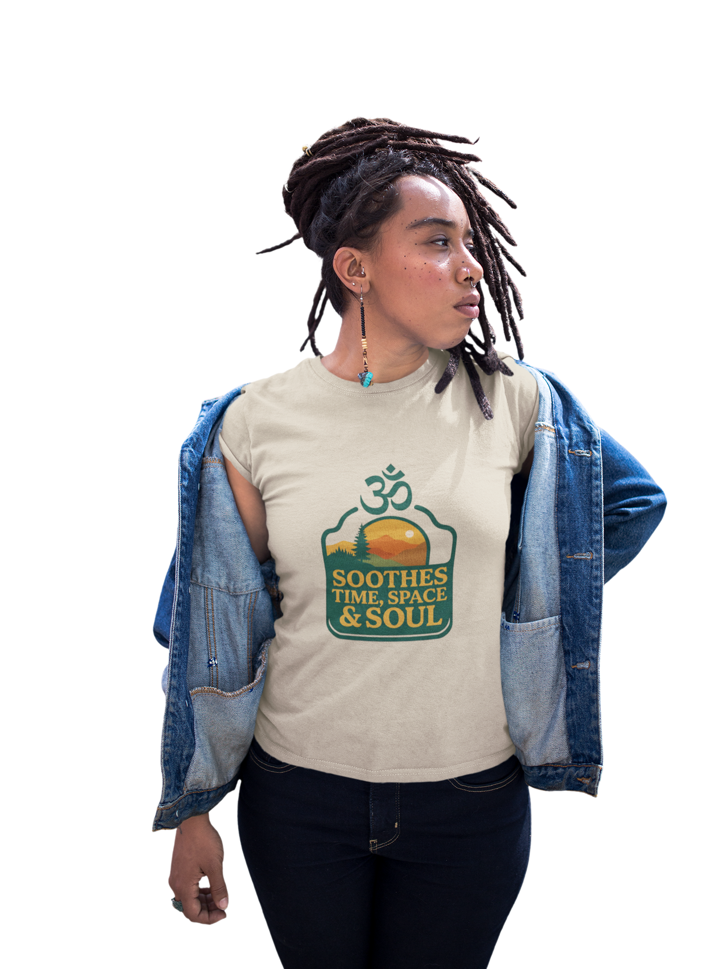 Unisex 100% Cotton OM Symbol Geometric Nature Tee