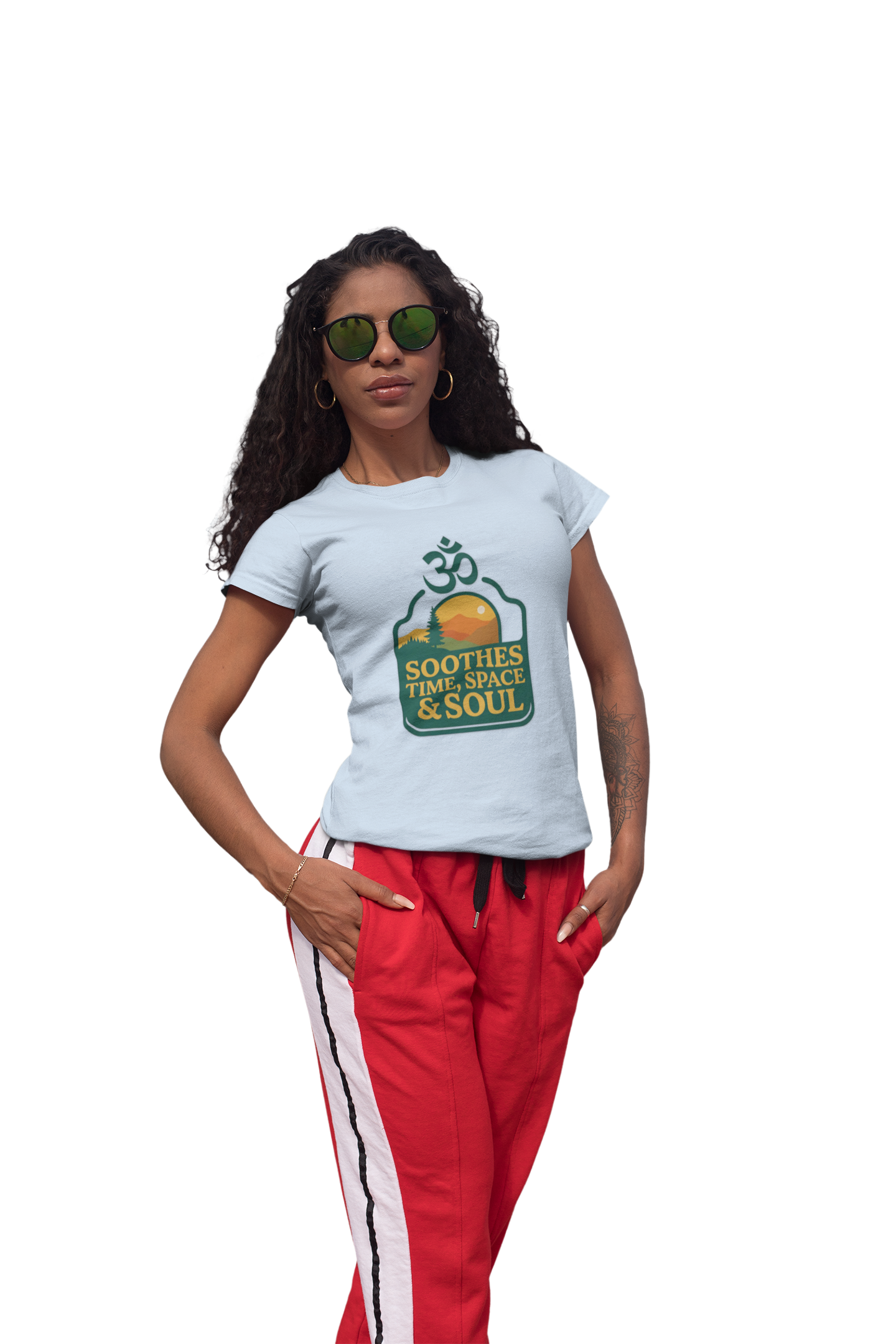 Unisex 100% Cotton OM Symbol Geometric Nature Tee