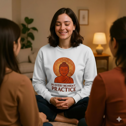 Cotton – Polyester Blend, In Every Moment Sweatshirt – Ethically Made, Spiritually Inspired