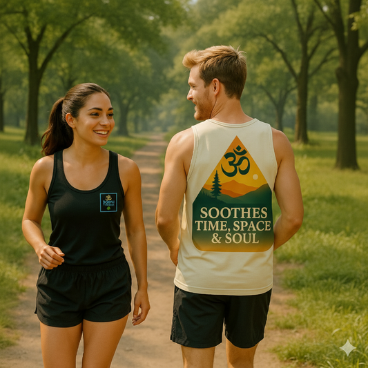 Unisex 100% Cotton OM Symbol Geometric Nature Tank Top