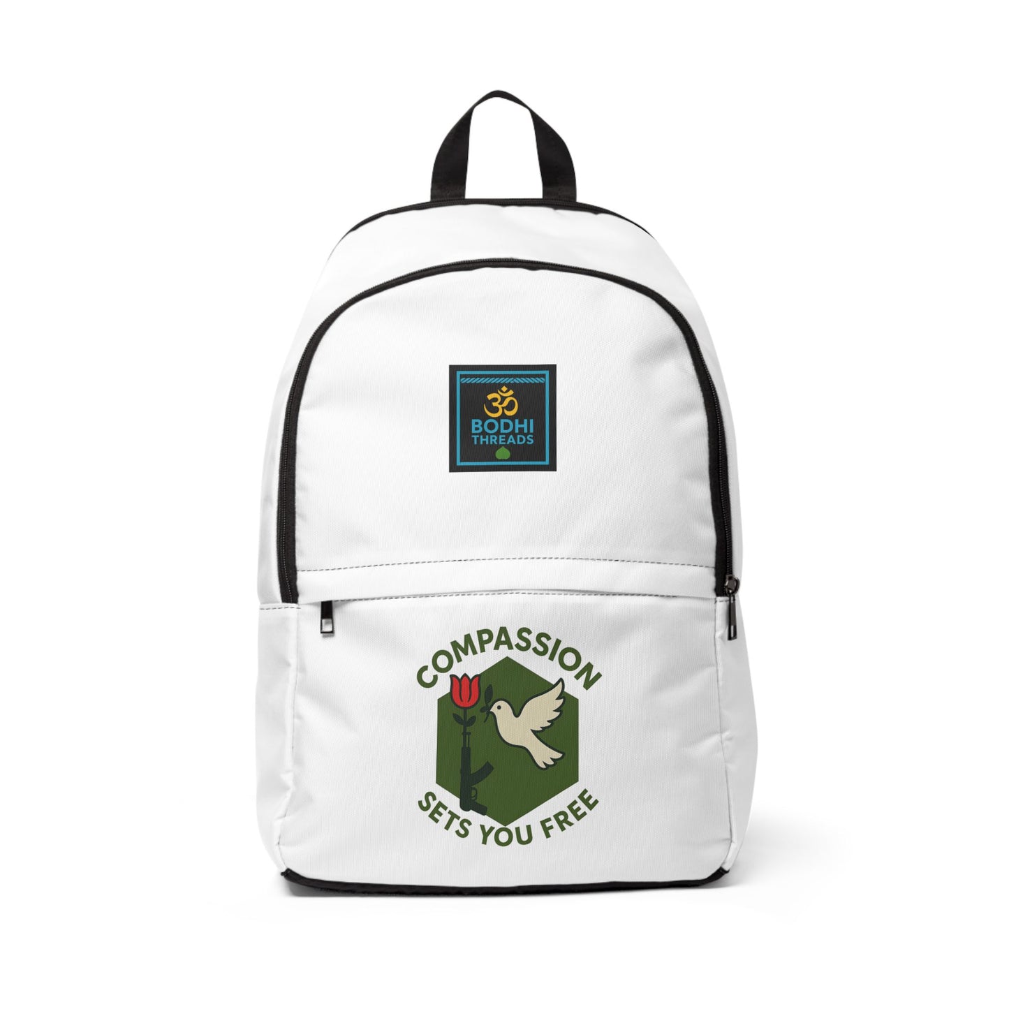 Compassion Badge Unisex Fabric Backpack - Wear Kindness with Purpose