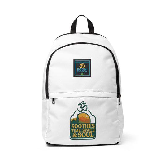 Unisex Fabric Backpack with OM Symbol, Nature Design.