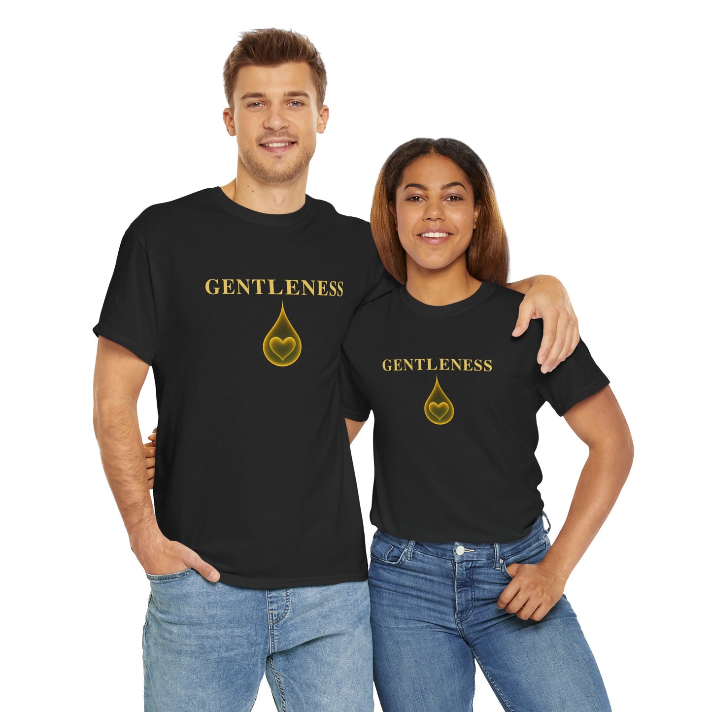 Unisex 100% Cotton Gentleness Tee – A Heartfelt Design showing you Care.