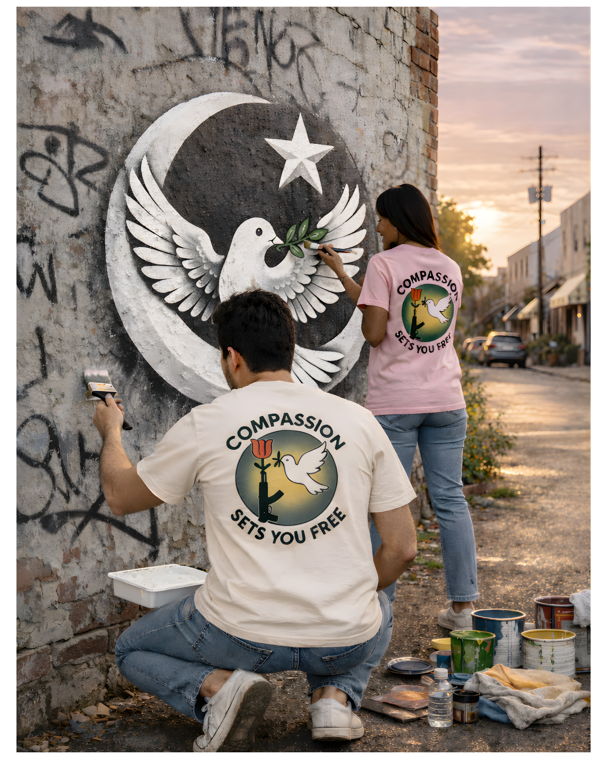 Compassion Tee — Relaxed Fit, Light Weight