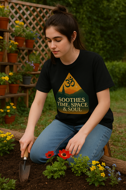 Unisex 100% Cotton OM Symbol Geometric Nature Tee