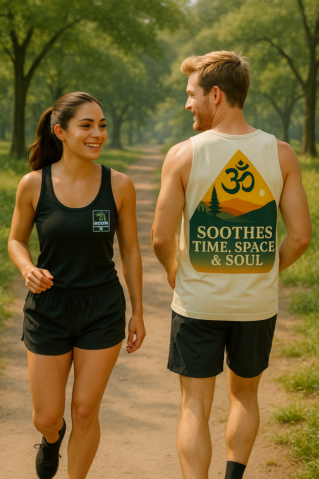 Unisex 100% Cotton OM Symbol Geometric Nature Tank Top
