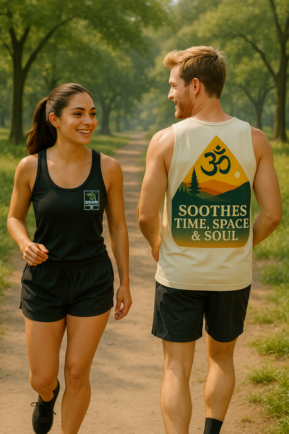 Unisex 100% Cotton OM Symbol Geometric Nature Tank Top
